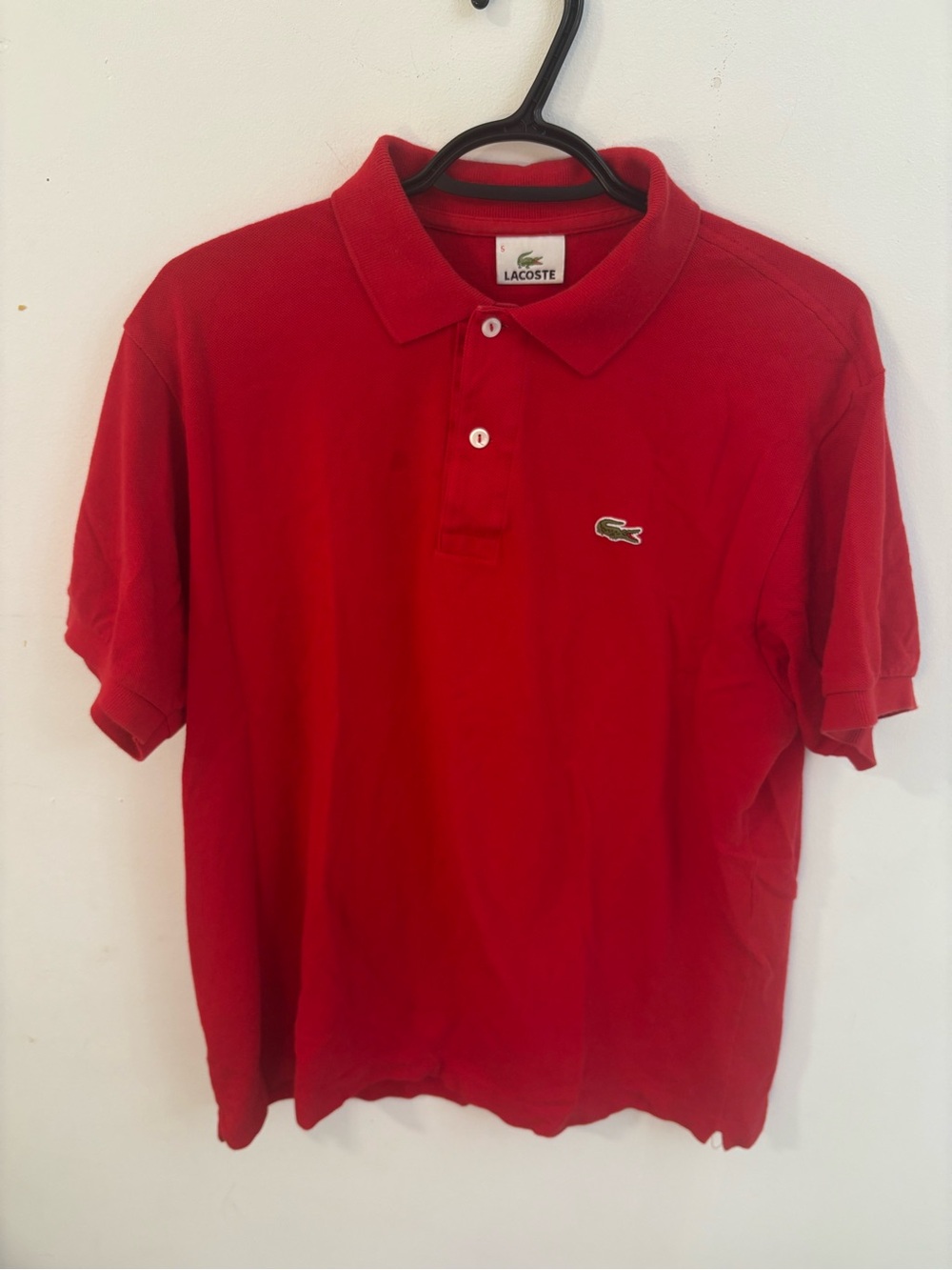Lacoste Men's Red Classic Polo Shirt medium
